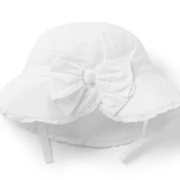 NWT Janie and Jack Baby/Girls Two Bucket Hats White & Pink- 3-6 month - Picture 3 of 13